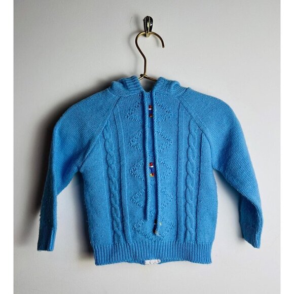 Vintage Other - vintage tiny tots blue ski sweater 18 months